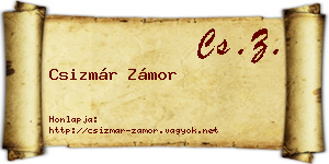 Csizmár Zámor névjegykártya